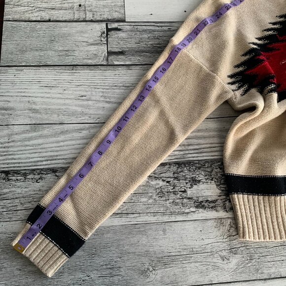 Lauren Jeans Co Ralph Lauren Southwestern Aztec Pullover Boho Sweater - Picture 12 of 13